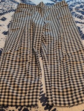 Time and Tru Black and White Gingham Pants - Small